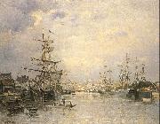 Lepine, Stanislas The Port of Caen Spain oil painting reproduction